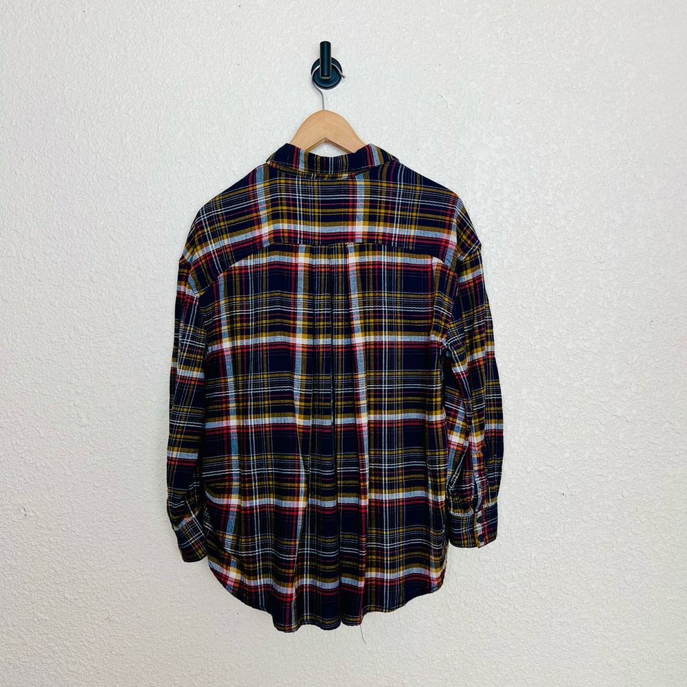 Twelve-O-Two Plaid Button Down Top Size Small Blu… - image 4